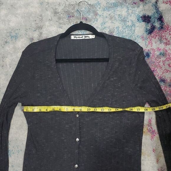 Anthro Michael Stars Long Sweater Cardigan with Pockets One Size M - Picture 11 of 11